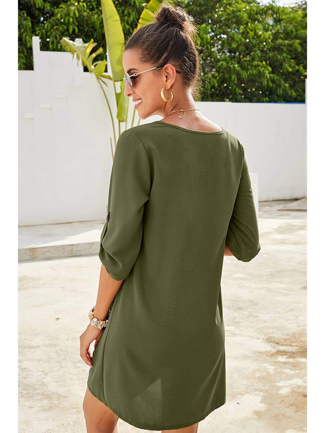 Vintage Flare Button Down Dress