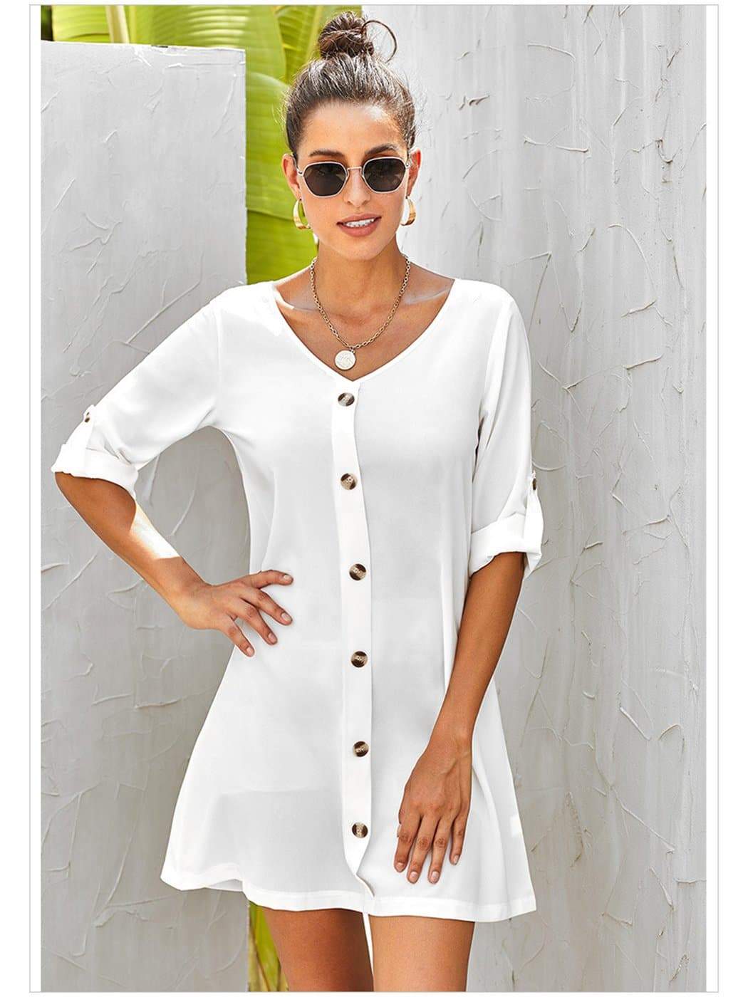 Vintage Flare Button Down Dress