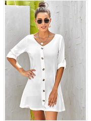 Vintage Flare Button Down Dress