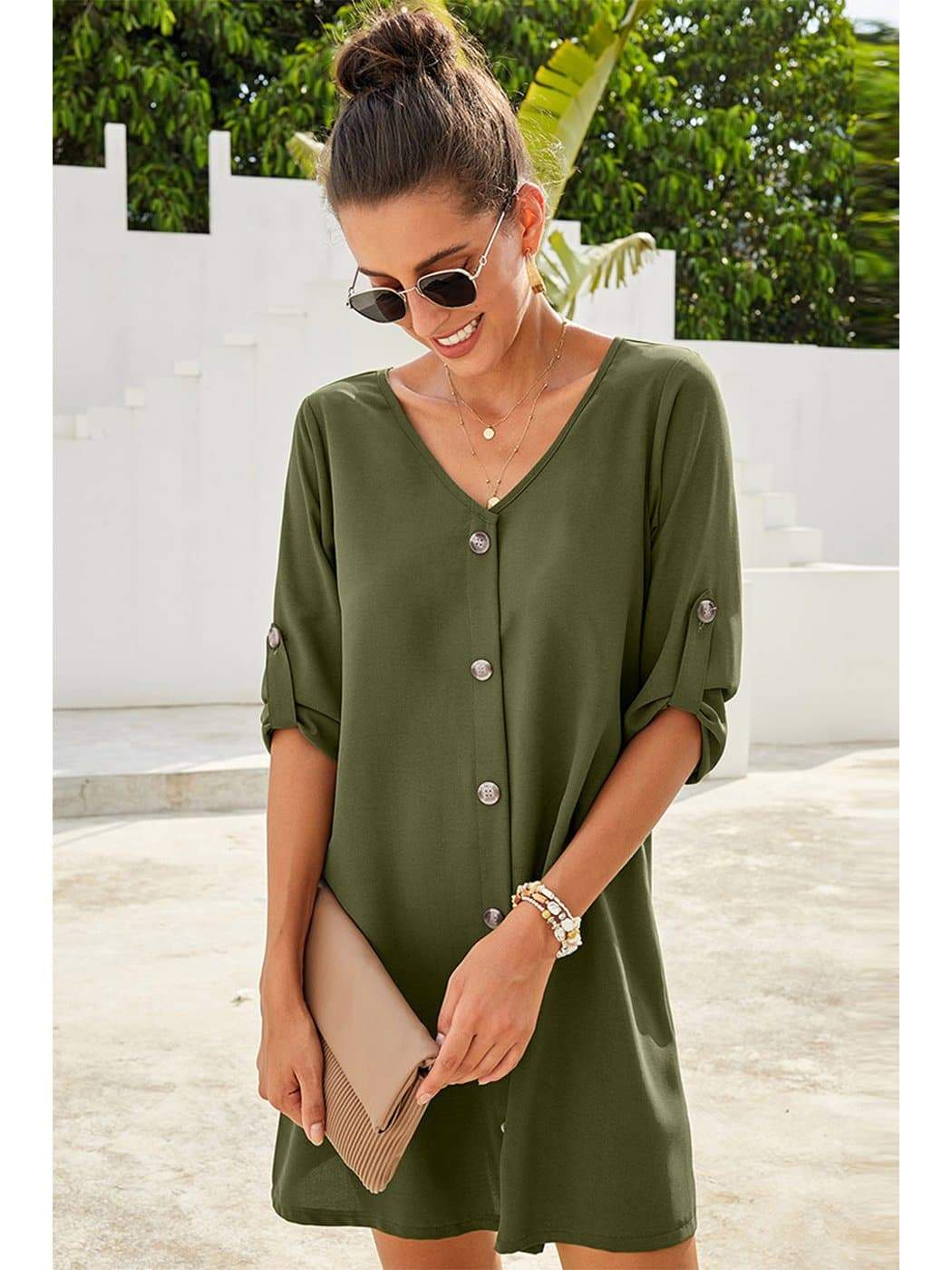 Vintage Flare Button Down Dress