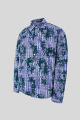 Distressed All Over Plaid Long Sleeve Shirt