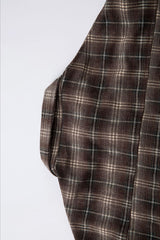 Layered Plaid Typography Embroidered Long Sleeve Shirt