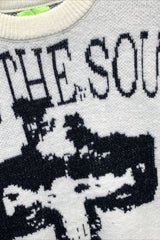 Cross Typography Jacquard Relaxed Sweater