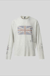 Faded Flag Number Graphic Long Sleeve T-Shirt