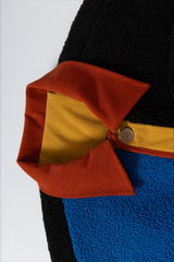 Color Block Sherpa Patch Pocket Coat