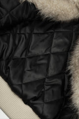 Fur Collar Metal Toggle Washed Coat