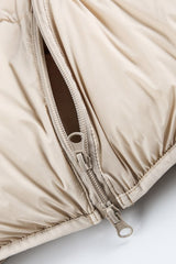 Asymmetric Quilted Hooded Puffer Jacket