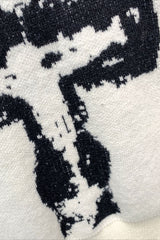 Cross Typography Jacquard Relaxed Sweater