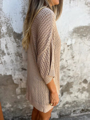 MARIGOLD - V-NECK CROCHET SWEATER