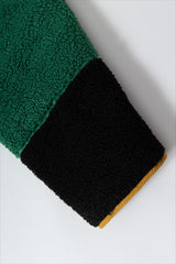 Color Block Sherpa Patch Pocket Coat