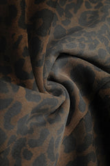 Leopard Print Wide Leg Sweatpants