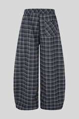 Plaid Baggy Barrel Leg Streetwear Pants