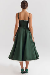 BRIGGITE - FIT AND FLARE BUSTIER TEA DRESS
