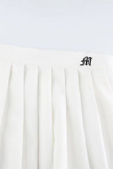 Pleated Anti-Chafe High Waist Pocket Sports Skirt