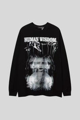 Human Wisdom Photo Graphic Oversized Sweatshirt