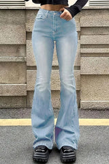 High Waist Flared Bootcut Jeans