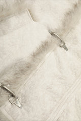 Fur Collar Metal Toggle Washed Coat