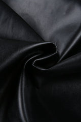 Trendy Cropped Faux Leather Coat