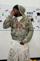 Washed Varsity Graphic Pullover Hoodie