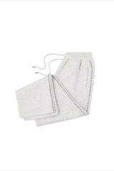 Deconstructed Shell Embroidered Straight Leg Sweatpants
