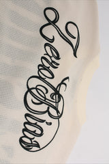 Gothic Typography Waffle Oversized Long Sleeve Tee