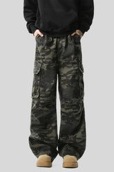 Camo Multi Pocket Straight Leg Pants