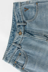 Soft High Rise Embroidered Cropped Jeans
