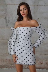 Chiffon Dot Mini Casual Dress