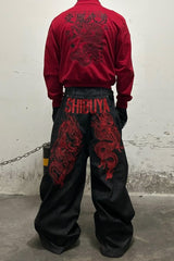 Harajuku Washed Baggy Wide Leg Jeans