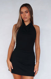 Eternal Glow Mini Dress Black