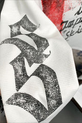 Graffiti Cross Graphic Waffle Long Sleeve Tee