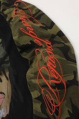 Camo Sleeve Character Graphic Raglan Tee