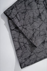 Crackle Print Tape Panel Wide Leg Jeans