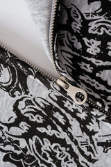 Washed Gothic Cross Full Zip Hoodie