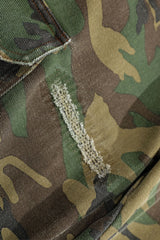 Distressed Camo Straight Leg Cargo Pants