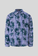 Distressed All Over Plaid Long Sleeve Shirt