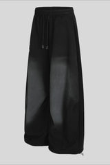 Contrast Waist Wide Leg Sweatpants