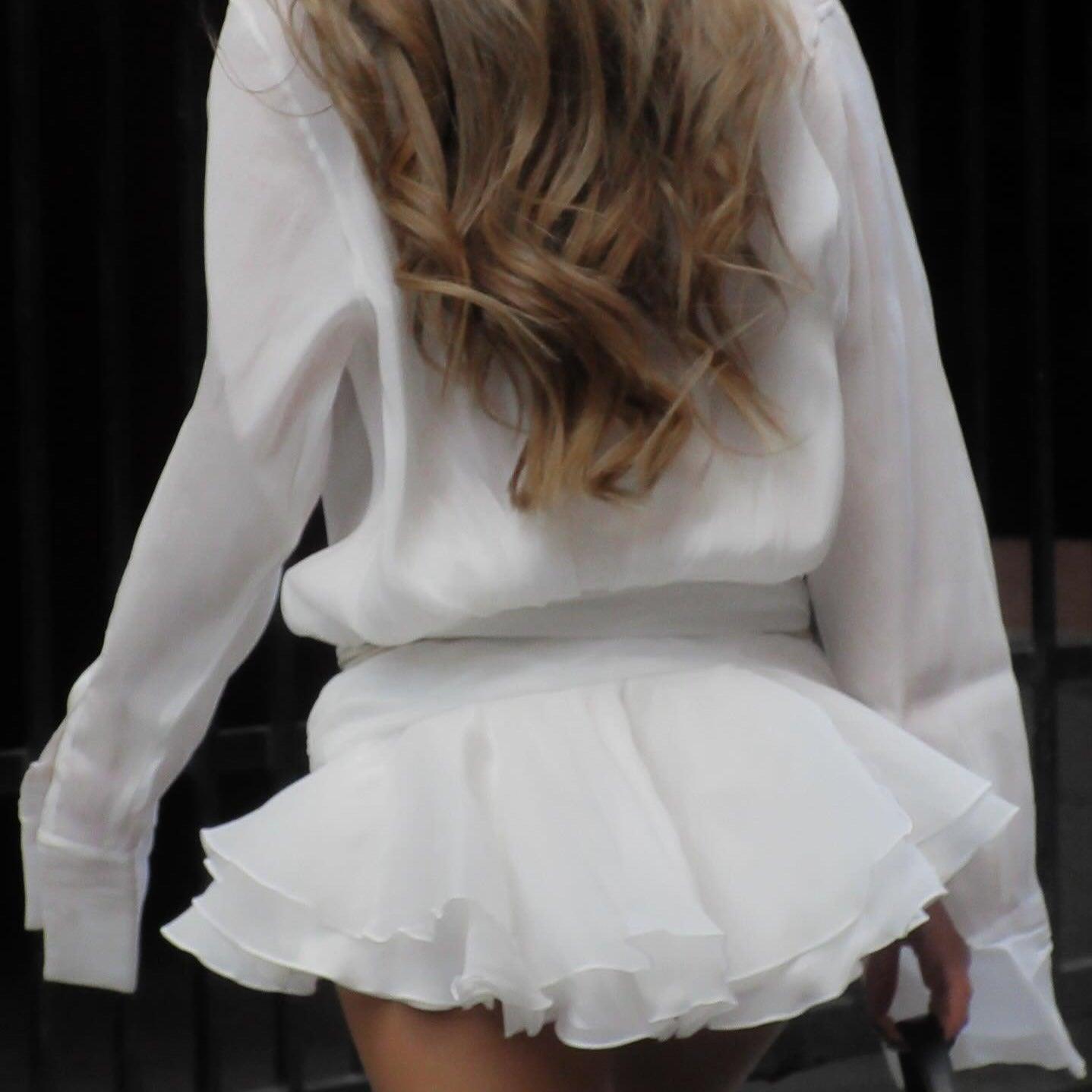 Pleated Short Dress