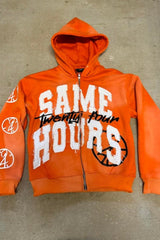 Same Hours Varsity Full Zip Hoodie
