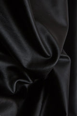 Fur Hood PU Leather Cropped Zip Coat