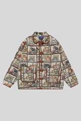 Vintage Cat Jacquard Button Up Jacket