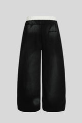 Tie Dye Typography Wide Leg Sweatpants