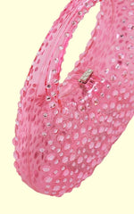 Diamante Embellished Acrylic Clutch Bag