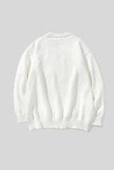 Statue Illustration Relaxed Crew Neck Sweater