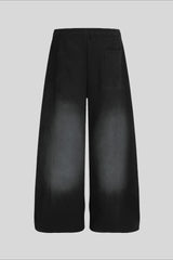 Contrast Waist Wide Leg Sweatpants