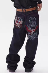 Gothic Multi Pocket Baggy Denim Jeans