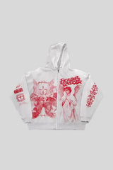 Angel Collage Graphic Full Zip Hoodie