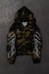 Camo Calligraphy Full Zip Hoodie