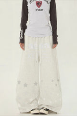 Star Typography Balloon Leg Sweatpants