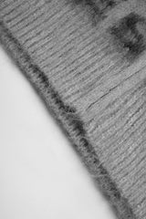 Typography Graphic Relaxed Knit Cardigan